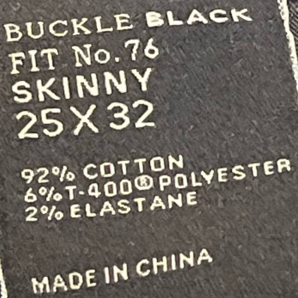 BUCKLE BLACK FIT NO 76 SKINNY 25x32 - Picture 10 of 10